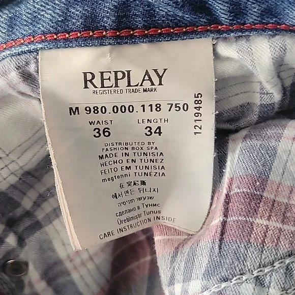 Replay Light Blue Relaxed Jeans - Picture 6 of 7